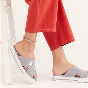 Converse One Star Sandal Slip Suede Grey W AUTHENT